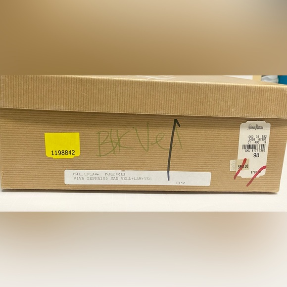 CHRISTIAN LOUBOUTIN Paris Black Velvet Gold Brocade Wedge Platform Shoe SZ 39 - Picture 9 of 10